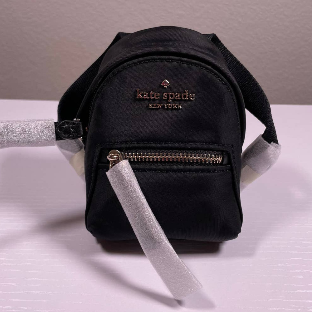 Kate Spade Chelsea Micro Black Backpack Coin Purse Keychain Novelty